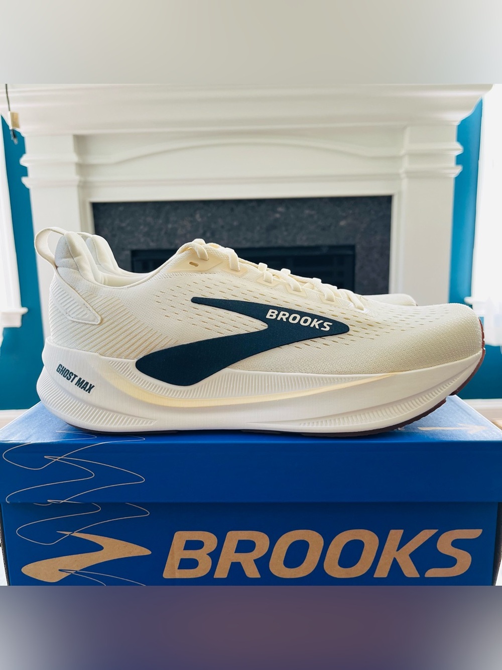 Brooks Ghost Max 4 Men's Running Shoes Arctic Wolf/Navy/Coconut 110496-1D-227